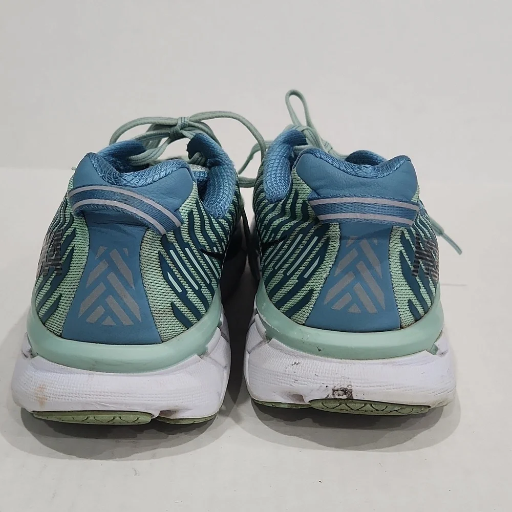 Hoka One One Clifton 5 Running Shoes Womens Size 9.5 M Teal Comfort Breathable